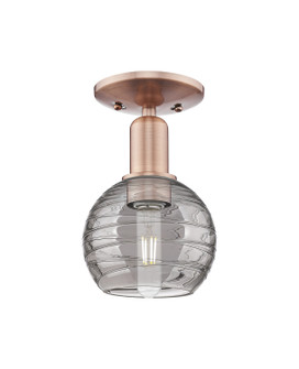 Arcadia One Light Semi-Flush Mount in Antique Copper (405|716-1C-AC-G1213-6SM)