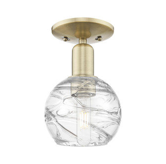 Arcadia One Light Semi-Flush Mount in Antique Brass (405|716-1C-AB-G1213-6CL)