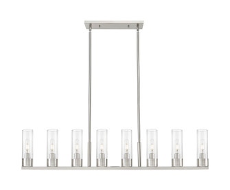 Downtown Urban Eight Light Linear Pendant in Satin Nickel (405|617-8I-SN-G617-8SDY)