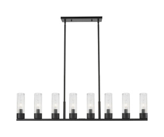 Downtown Urban Eight Light Linear Pendant in Matte Black (405|617-8I-BK-G617-8SCL)
