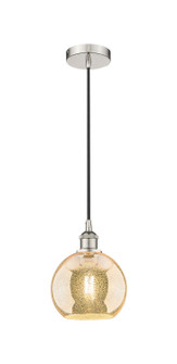 Edison One Light Mini Pendant in Polished Nickel (405|616-1P-PN-G128-8)