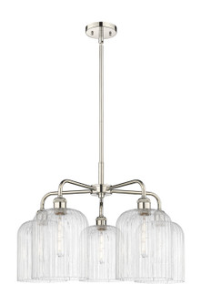 Ballston Five Light Chandelier in Polished Nickel (405|516-5CR-PN-G559-8SDY)