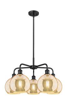 Ballston Five Light Chandelier in Matte Black (405|516-5CR-BK-G128-8)