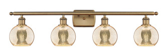 Ballston Four Light Bath Vanity in Brushed Brass (405|516-4W-BB-G128-6)