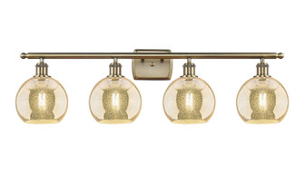 Ballston Four Light Bath Vanity in Antique Brass (405|516-4W-AB-G128-8)