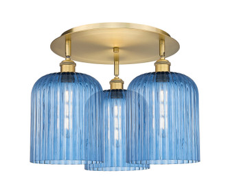 Ballston Three Light Semi-Flush Mount in Brushed Brass (405|516-3C-BB-G559-8BL)