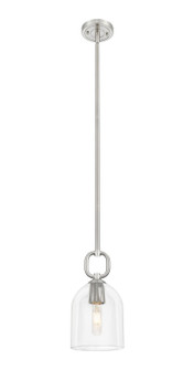 Downtown Urban One Light Mini Pendant in Satin Nickel (405|485-1S-SN-G487-6CL)