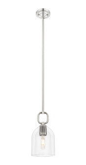 Downtown Urban One Light Mini Pendant in Polished Nickel (405|485-1S-PN-G487-6CL)