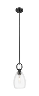 Downtown Urban One Light Mini Pendant in Matte Black (405|485-1S-BK-G485-6CL)