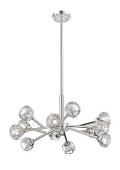 Downtown Urban LED Chandelier in Polished Nickel (405|465-12CR-PN-G465-CL)
