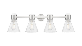 Downtown Urban Four Light Bath Vanity in Satin Nickel (405|464-4W-SN-G464C-7SDY)