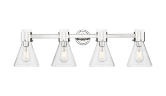 Downtown Urban Four Light Bath Vanity in Polished Nickel (405|464-4W-PN-G464C-7SDY)