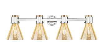 Downtown Urban Four Light Bath Vanity in Polished Nickel (405|464-4W-PN-G464C-7ME)