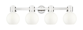 Downtown Urban Four Light Bath Vanity in Polished Nickel (405|464-4W-PN-G464B-7GW)