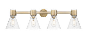 Downtown Urban Four Light Bath Vanity in Brushed Brass (405|464-4W-BB-G464C-7SDY)