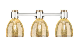 Downtown Urban Three Light Bath Vanity in Polished Nickel (405|464-3W-PN-G464D-7ME)