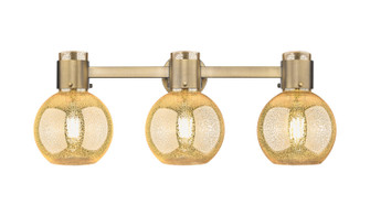 Downtown Urban Three Light Bath Vanity in Brushed Brass (405|464-3W-BB-G464B-7ME)