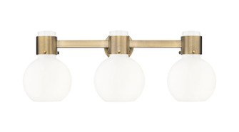 Downtown Urban Three Light Bath Vanity in Brushed Brass (405|464-3W-BB-G464B-7GW)