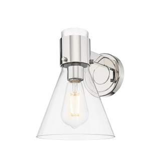Downtown Urban One Light Wall Sconce in Polished Nickel (405|464-1W-PN-G464C-7CL)