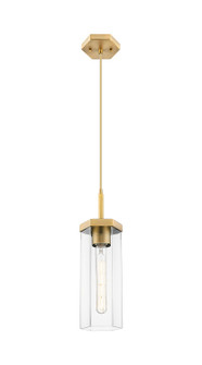 Downtown Urban One Light Pendant in Brushed Brass (405|463-1P-BB-G463-12CL)
