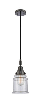 Caden One Light Mini Pendant in Matte Black (405|447-1P-BK-G184)