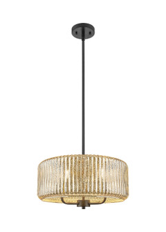 Downtown Urban Three Light Pendant in Matte Black (405|436-3S-BK-G436-16ME)
