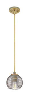 Downtown Urban One Light Pendant in Brushed Brass (405|434-1S-BB-G1213-6SM)