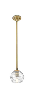 Downtown Urban One Light Pendant in Brushed Brass (405|434-1S-BB-G1213-6CL)