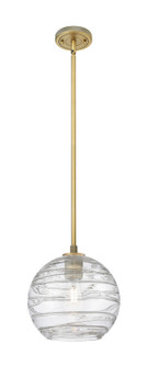 Downtown Urban One Light Pendant in Brushed Brass (405|434-1S-BB-G1213-10CL)