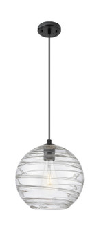 Downtown Urban One Light Pendant in Matte Black (405|434-1P-BK-G1213-12CL)
