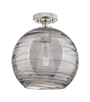 Downtown Urban One Light Flush Mount in Polished Nickel (405|434-1F-PN-G1213-10SM)