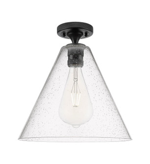 Downtown Urban One Light Flush Mount in Matte Black (405|434-1F-BK-GBC-124)