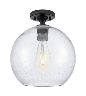 Downtown Urban One Light Flush Mount in Matte Black (405|434-1F-BK-G124-10)