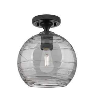 Downtown Urban One Light Flush Mount in Matte Black (405|434-1F-BK-G1213-8SM)