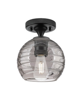 Downtown Urban One Light Flush Mount in Matte Black (405|434-1F-BK-G1213-6SM)