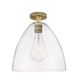 Downtown Urban One Light Flush Mount in Brushed Brass (405|434-1F-BB-GBD-122)