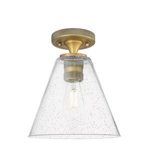Downtown Urban One Light Flush Mount in Brushed Brass (405|434-1F-BB-GBC-84)