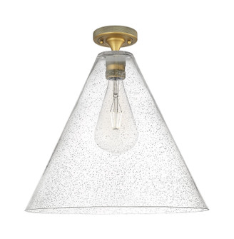 Downtown Urban One Light Flush Mount in Brushed Brass (405|434-1F-BB-GBC-164)