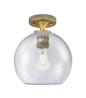Downtown Urban One Light Flush Mount in Brushed Brass (405|434-1F-BB-G124-8)