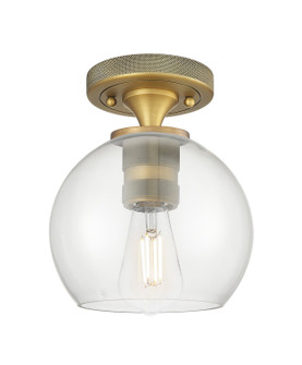 Downtown Urban One Light Flush Mount in Brushed Brass (405|434-1F-BB-G122-6)
