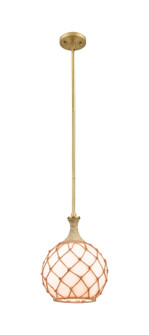 Ballston One Light Pendant in Brushed Brass (405|415-1SR-BB-G121-10RB)