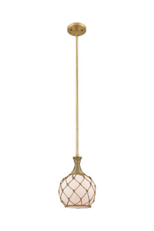 Ballston One Light Mini Pendant in Brushed Brass (405|415-1S-BB-G121-8RB)
