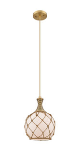 Ballston One Light Mini Pendant in Brushed Brass (405|415-1P-BB-G121-8RB)