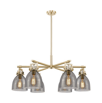 Downtown Urban Six Light Chandelier in Champagne Bronze (405|411-6CR-CB-G412-7SM)