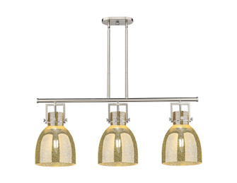 Downtown Urban Three Light Island Pendant in Satin Nickel (405|411-3I-SN-G412-10ME)