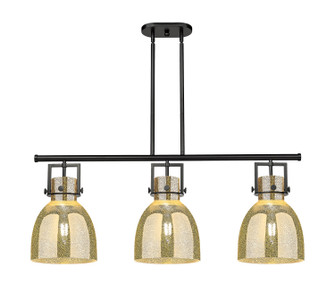 Downtown Urban Three Light Island Pendant in Matte Black (405|411-3I-BK-G412-10ME)