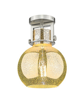 Downtown Urban One Light Semi-Flush Mount in Satin Nickel (405|411-1F-SN-G410-8ME)