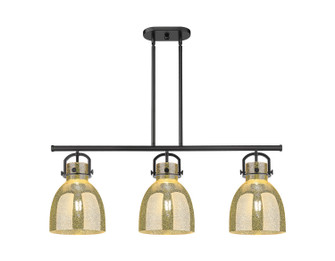 Downtown Urban Three Light Island Pendant in Matte Black (405|410-3I-BK-G412-10ME)