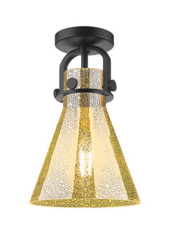 Downtown Urban One Light Semi-Flush Mount in Matte Black (405|410-1F-BK-G411-8ME)