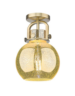 Downtown Urban One Light Semi-Flush Mount in Brushed Brass (405|410-1F-BB-G410-8ME)